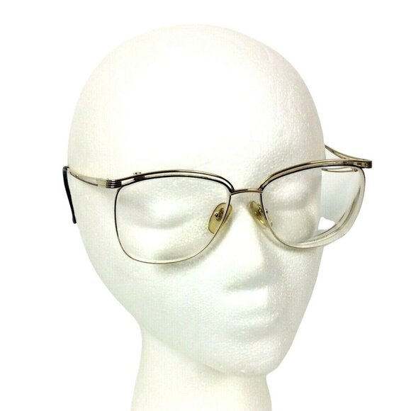 Elizabeth Arden Womens Aviator Eyeglasses Frames Gold & Blue Wire 56-15-140 - Picture 2 of 10